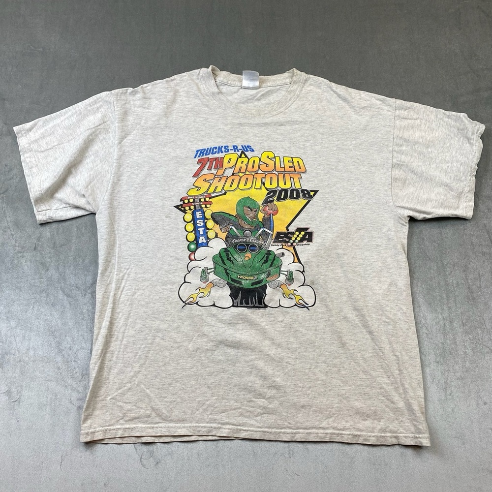 VTG 2008‎ Pro Sled Shootout Graphic T Shirt Gildan Ultra Cotton Y2K mens Size XL